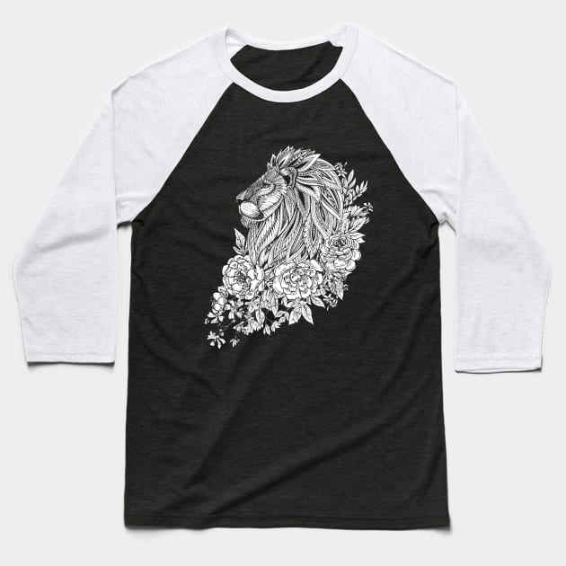 Lion Decor Baseball T-Shirt by AttireCafe